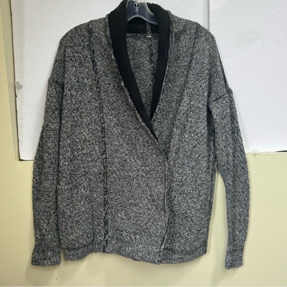 Lululemon Post Practice Cotton Cardigan Knit Sweater Pockets Top Snap Oversize S - Picture 6 of 15